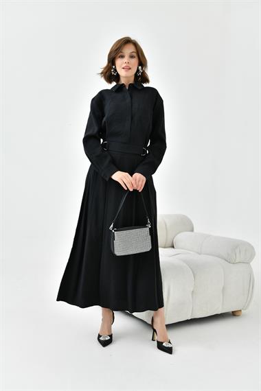 FTZ Women Kadın Modal Etekli Takım  Siyah 30714