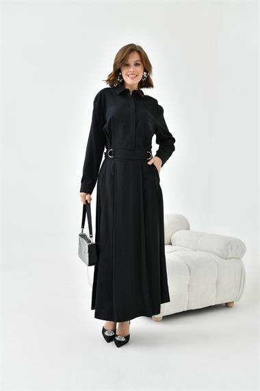 FTZ Women Kadın Modal Etekli Takım  Siyah 30714