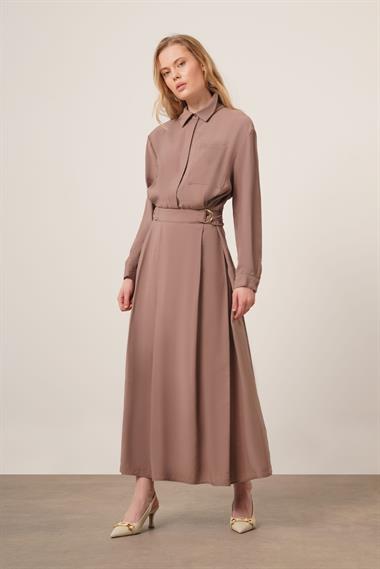 FTZ Women Kadın Modal Etekli Takım  Vizon 30714