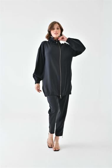 FTZ Women Kadın Modal Pantolonlu Takım  Siyah 30716