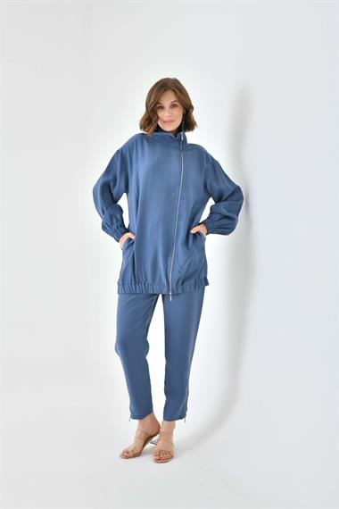 FTZ Women Kadın Modal Pantolonlu Takım  İndigo 30716