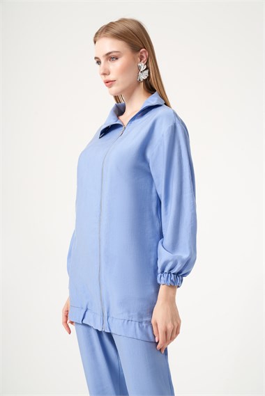 FTZ Women Kadın Modal Pantolonlu Takım  Mavi 30716