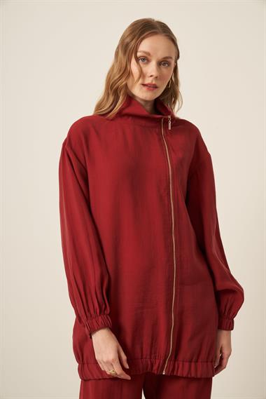 FTZ Women Kadın Modal Pantolonlu Takım  Bordo 30716