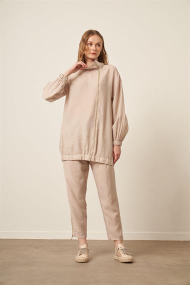 FTZ Women Kadın Modal Pantolonlu Takım  Beige 30716