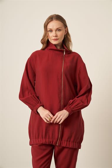 FTZ Women Kadın Modal Pantolonlu Takım  Bordo 30716