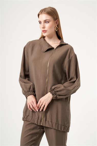 FTZ Women Kadın Modal Pantolonlu Takım  Nut 30716