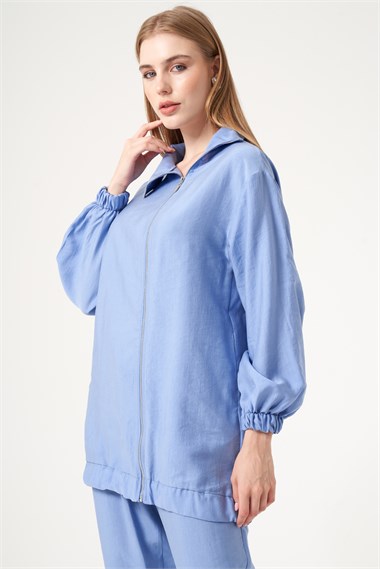 FTZ Women Kadın Modal Pantolonlu Takım  Mavi 30716