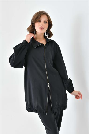 FTZ Women Kadın Modal Pantolonlu Takım  Siyah 30716