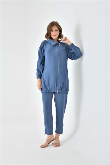 FTZ Women Kadın Modal Pantolonlu Takım  İndigo 30716