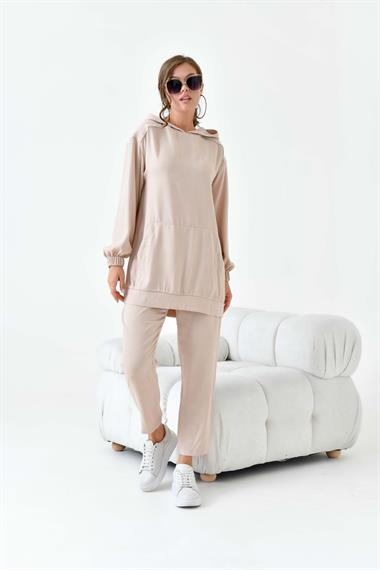 FTZ Women Kadın Modal Takım  Beige 30878