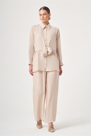FTZ Women Kadın Ön Bağlama Helena Takım  Beige 31450