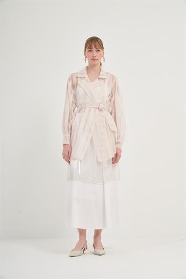 FTZ Women Kadın Organze Kap  Beige 31044