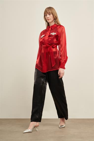 FTZ Women Kadın Organze Kap  Bordo 31022