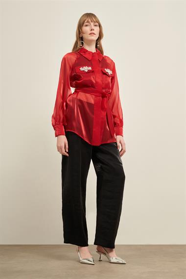 FTZ Women Kadın Organze Kap  Bordo 31022