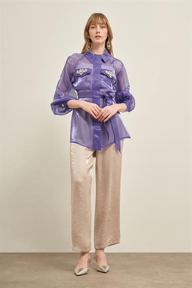 FTZ Women Kadın Organze Kap  Mor 31022