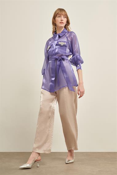 FTZ Women Kadın Organze Kap  Mor 31022