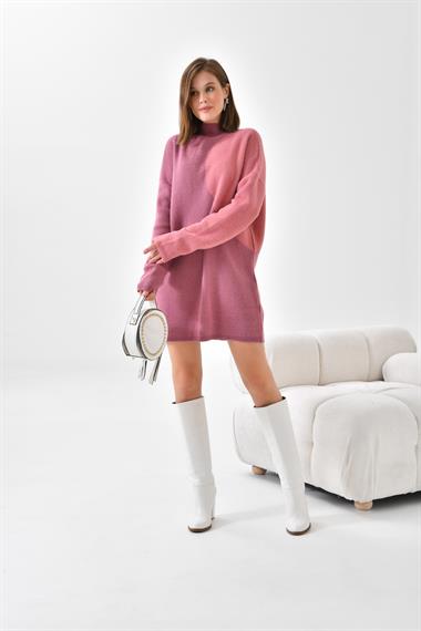 FTZ Women Kadın Oval Detaylı Tunik  Pudra 20567