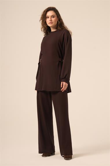 FTZ Women Kadın Taşlı Takım  Kahve 31263