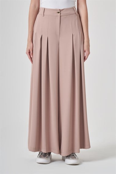 FTZ Women Kadın Palazo Pantolon  Beige 31361