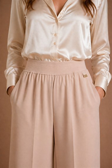 FTZ Women Kadın Palazo Pantolon  Beige 31352