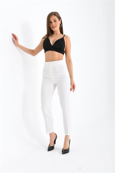 FTZ Women Kadın Pantolon  Ekru RBN3066