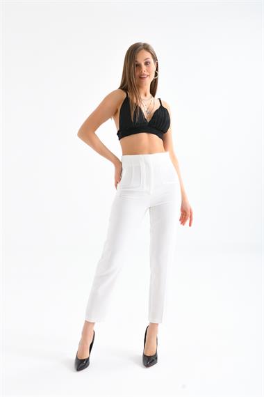 FTZ Women Kadın Pantolon  Ekru RBN3066