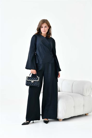 FTZ Women Kadın Pantolonlu Simli Takım  Siyah 30863