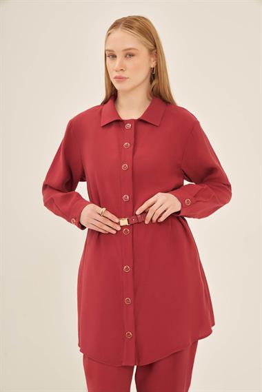 FTZ Women Kadın Pantolonlu Takım  Bordo 31035