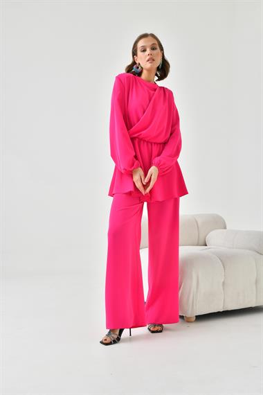 FTZ Women Kadın Pantolonlu Takım  Fuşya 30767
