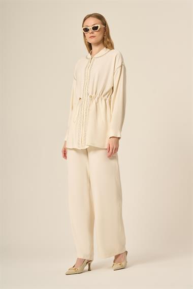 FTZ Women Kadın Pantolonlu Takım  Taş 31048