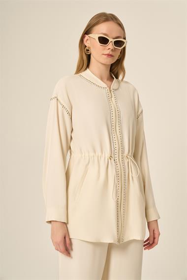 FTZ Women Kadın Pantolonlu Takım  Taş 31048