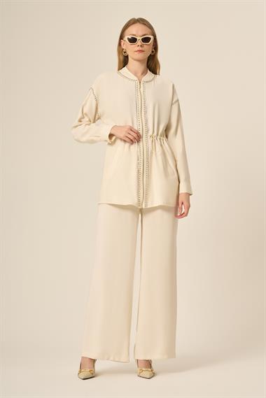 FTZ Women Kadın Pantolonlu Takım  Taş 31048