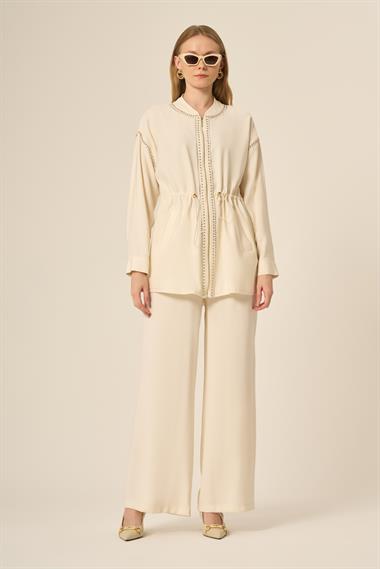 FTZ Women Kadın Pantolonlu Takım  Taş 31048