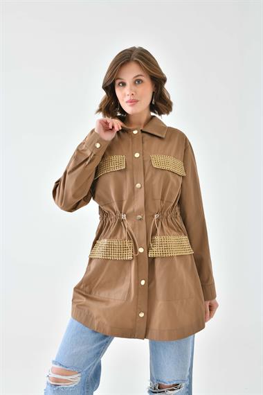 FTZ Women Kadın Paraşüt Kap  Camel 30715