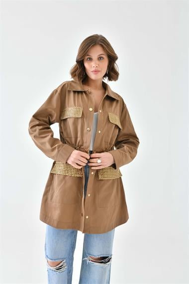 FTZ Women Kadın Paraşüt Kap  Camel 30715