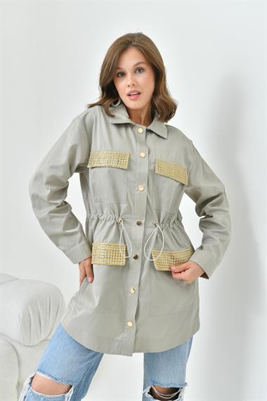 FTZ Women Kadın Paraşüt Kap  Gri 30715