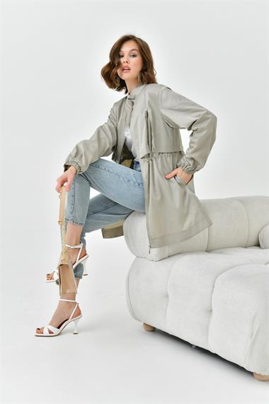 FTZ Women Kadın Paraşüt Kap  Gri 30743