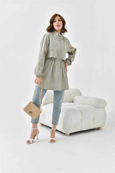 FTZ Women Kadın Paraşüt Kap  Gri 30743