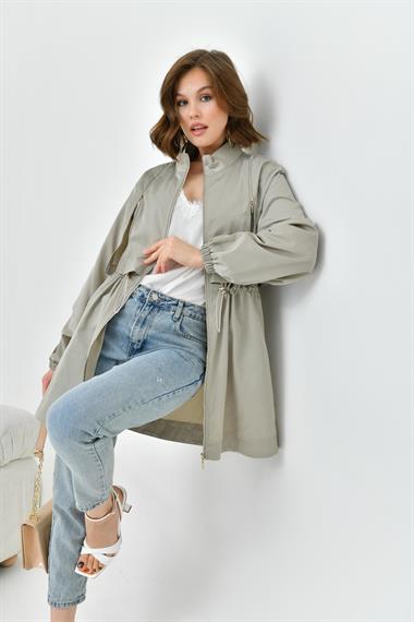 FTZ Women Kadın Paraşüt Kap  Gri 30743