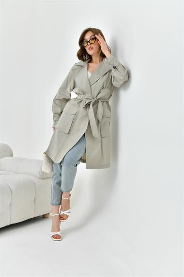 FTZ Women Kadın Paraşüt Kap  Gri 30745