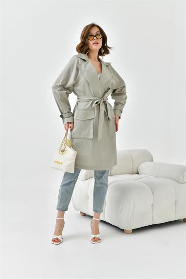 FTZ Women Kadın Paraşüt Kap  Gri 30745