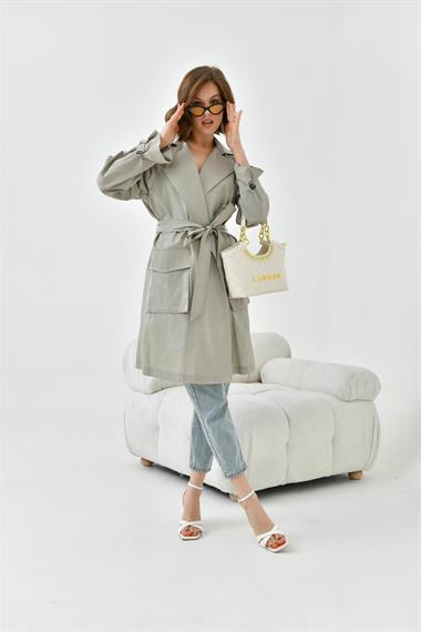 FTZ Women Kadın Paraşüt Kap  Gri 30745