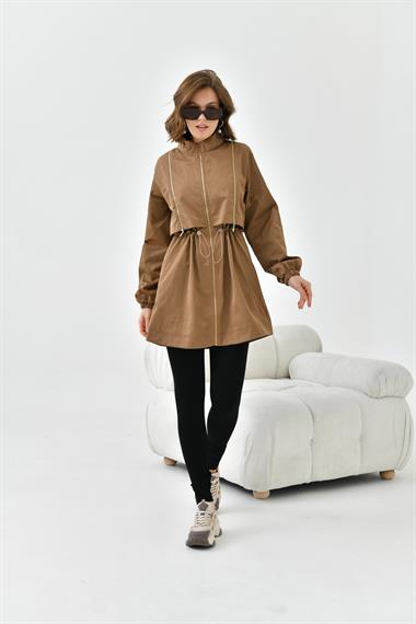 FTZ Women Kadın Paraşüt Kap  Kahve 30743