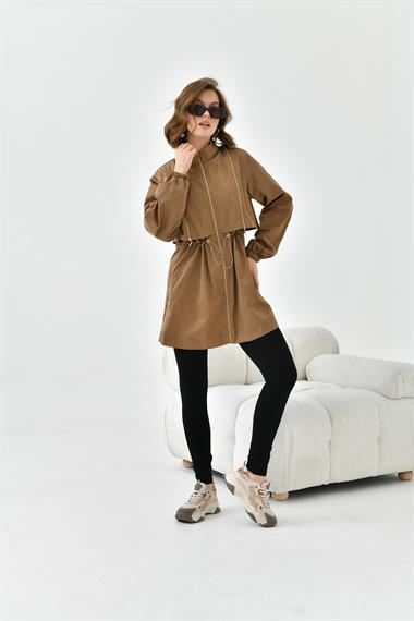 FTZ Women Kadın Paraşüt Kap  Kahve 30743