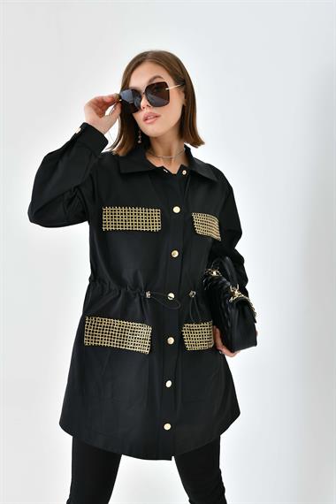 FTZ Women Kadın Paraşüt Kap  Siyah 30715