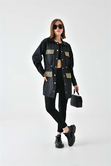 FTZ Women Kadın Paraşüt Kap  Siyah 30715