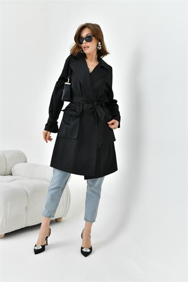 FTZ Women Kadın Paraşüt Kap  Siyah 30745