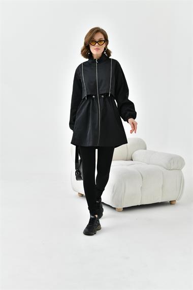 FTZ Women Kadın Paraşüt Kap  Siyah 30743