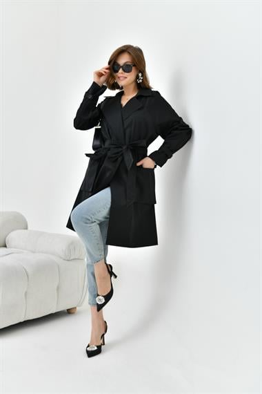 FTZ Women Kadın Paraşüt Kap  Siyah 30745