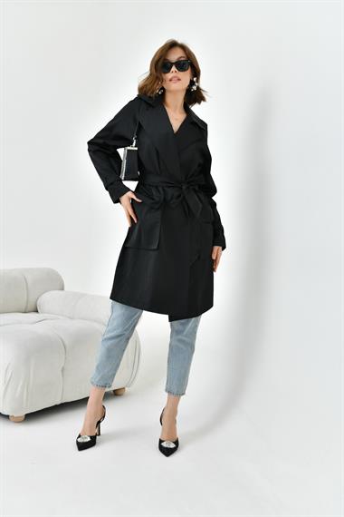 FTZ Women Kadın Paraşüt Kap  Siyah 30745